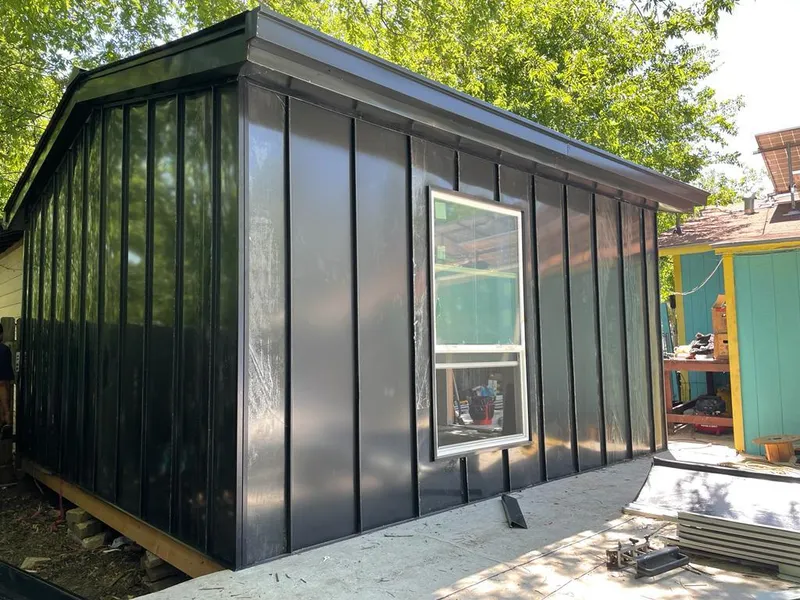 Black standing seam metal wall panels for Metal Roof Installation in Johns Creek